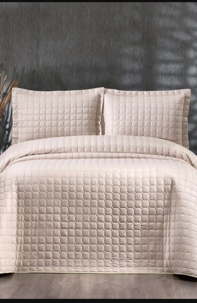 Estiva Çift Kişilik Yatak Örtüsü Takımı Cappuccino