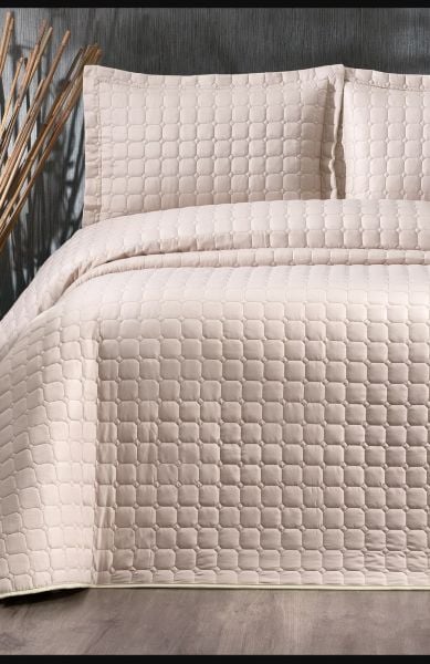 Estiva Çift Kişilik Yatak Örtüsü Takımı Cappuccino