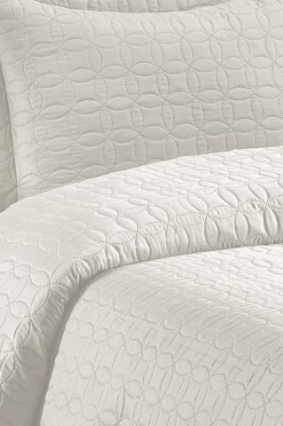 Tek Kişilik Microfiber Yatak Örtüsü Krem