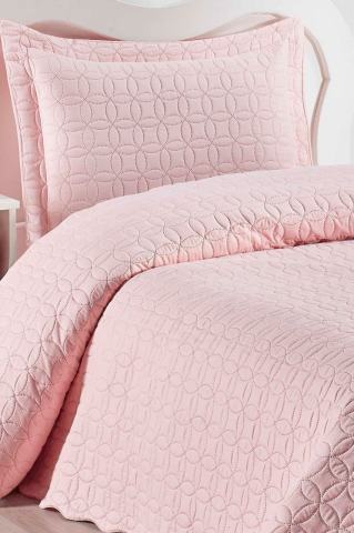 Tek Kişilik Microfiber Yatak Örtüsü Pudra